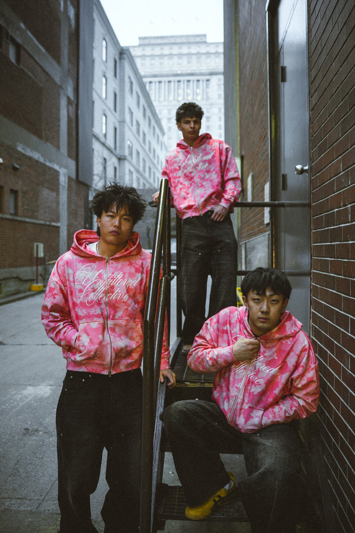 Pink Camo Zip Up