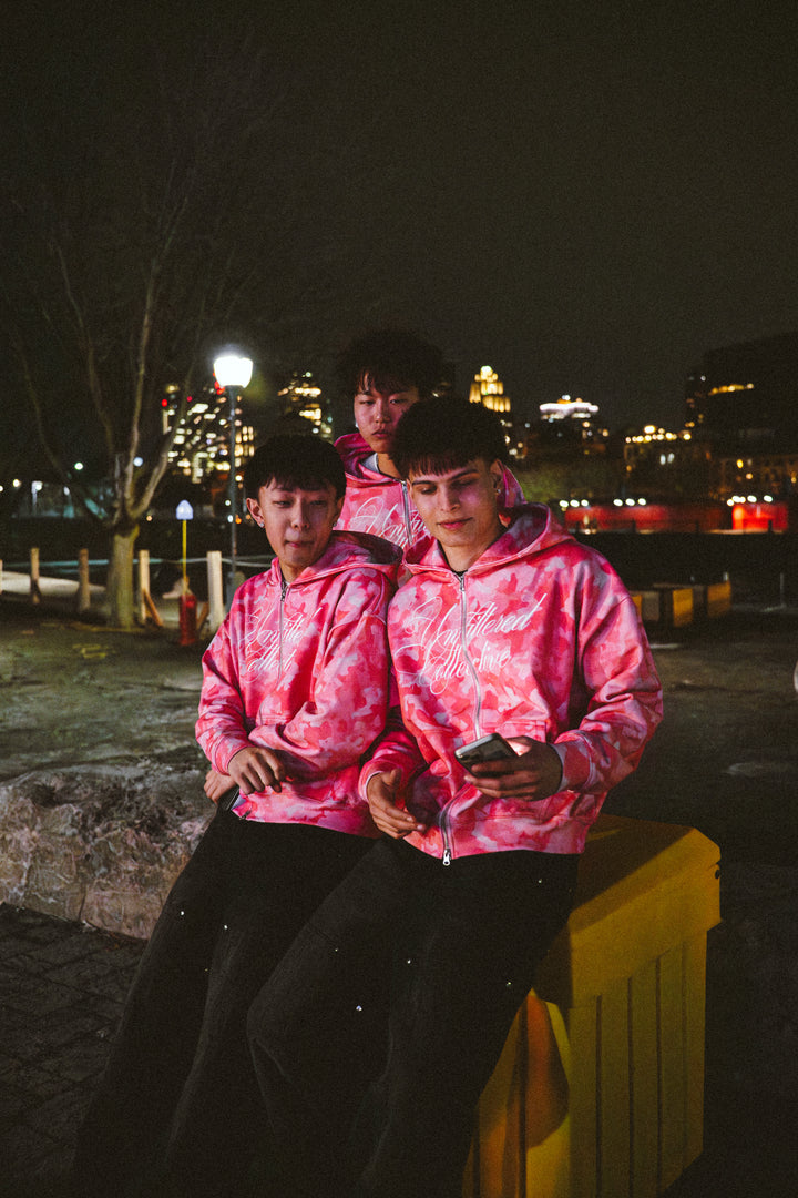 Pink Camo Zip Up