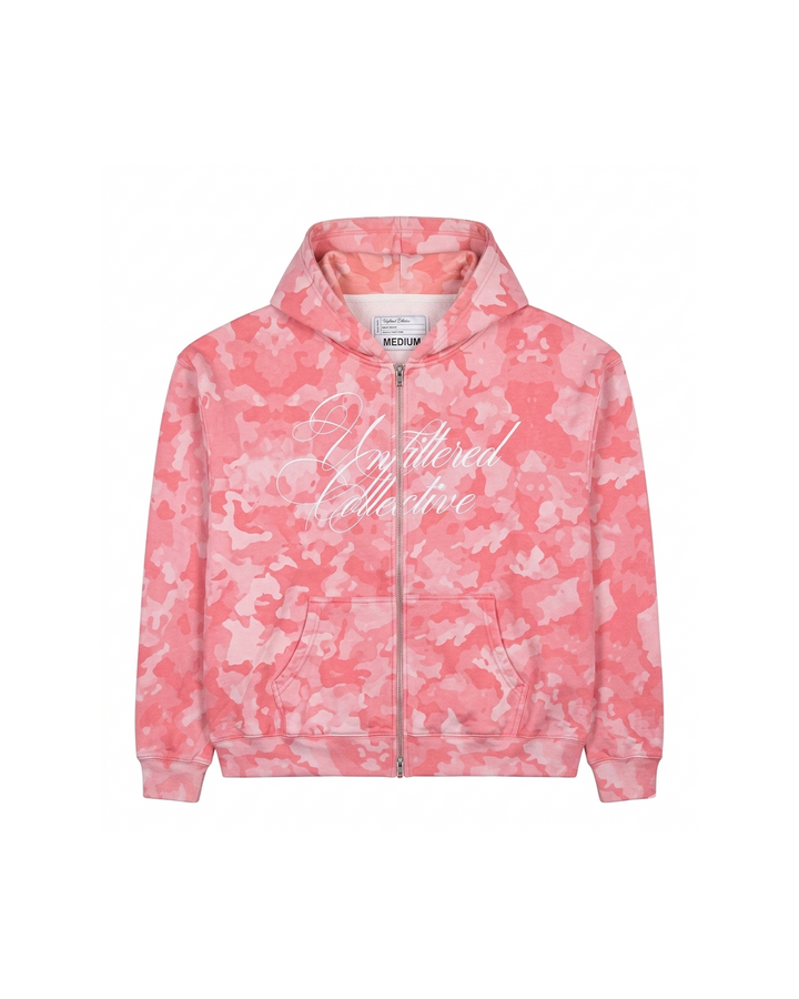 Pink Camo Zip Up