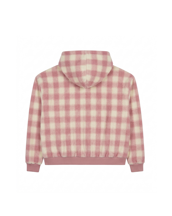 Reversible Plaid Zip Up
