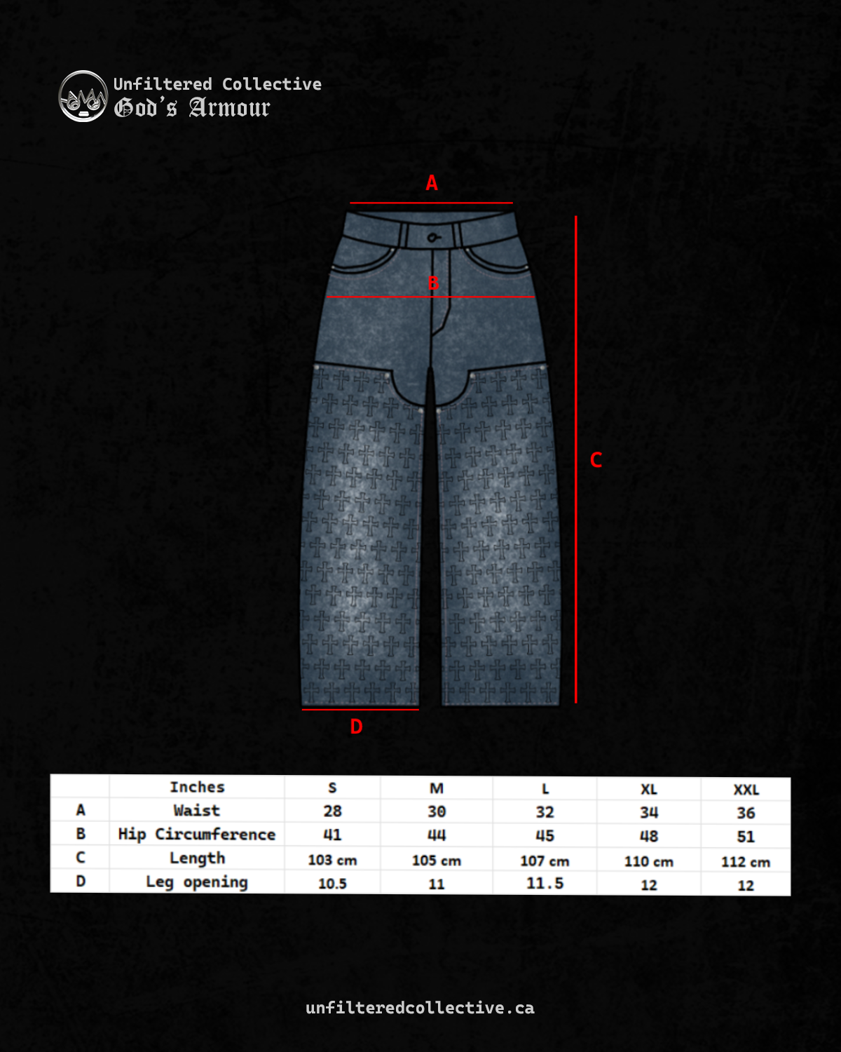 God's Armour Denim - Black